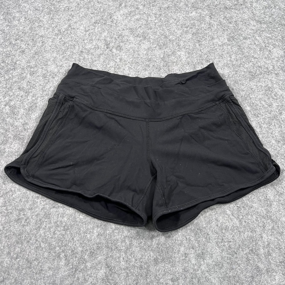 Lululemon Black Crossover Astro 4" Activewear Bike Shorts Women's Size 8 ?